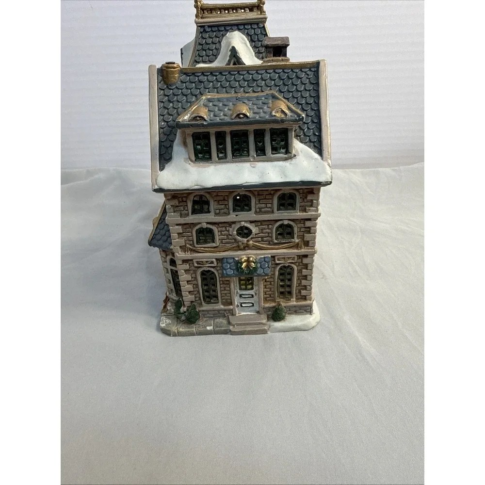Lemax Christmas Village Memorial Grade School 2004 Missing Clock & Flag